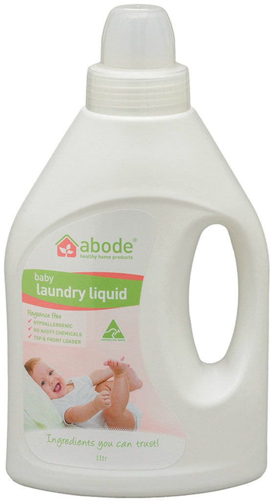 Abode Laundry Liquid (Front & Top Loader) Baby (Fragrance Free) 1L