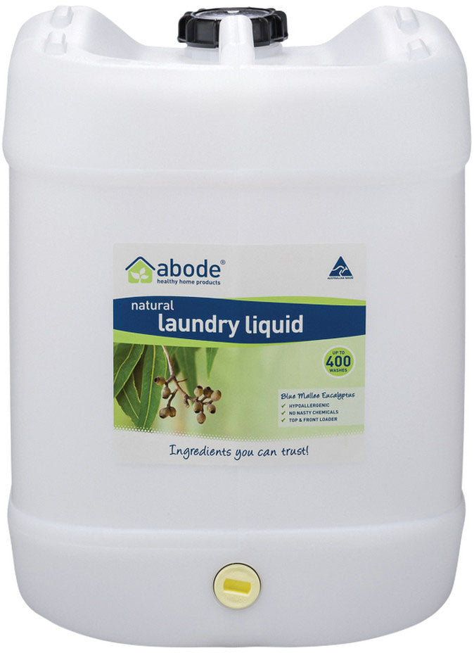 Abode Laundry Liquid (Front & Top Loader) Blue Mallee Eucalyptus 15L