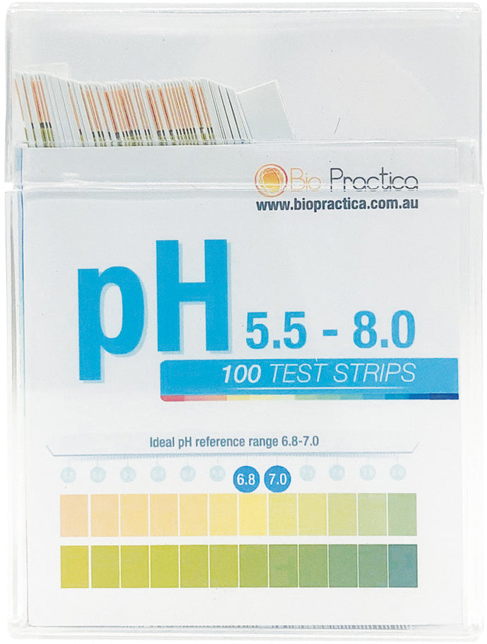 Bio-Practica pH Test Strips (5.5 - 8.0) x 100 Pack