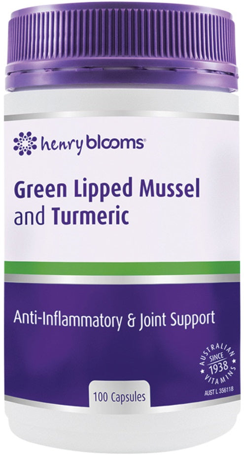 H.Blooms Green Lipped Mussel and Turmeric 100 Capsule