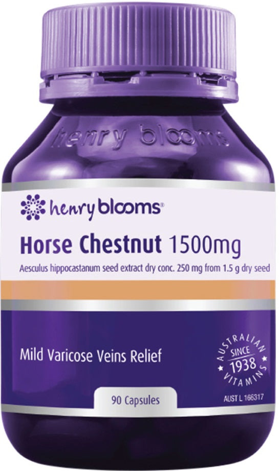 H.Blooms Horse Chestnut 1500mg 90 Capsule