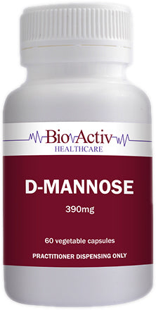 BioActiv Healthcare D Mannose 390mg 60 Capsules