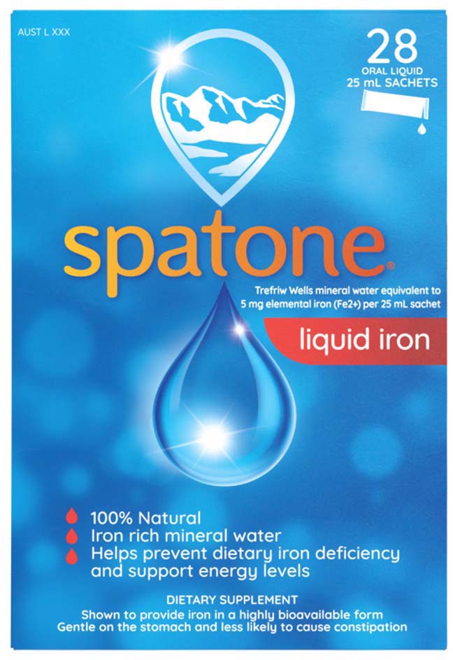Spatone Liquid Iron Supplement Sachets 25ml x 28 Pack