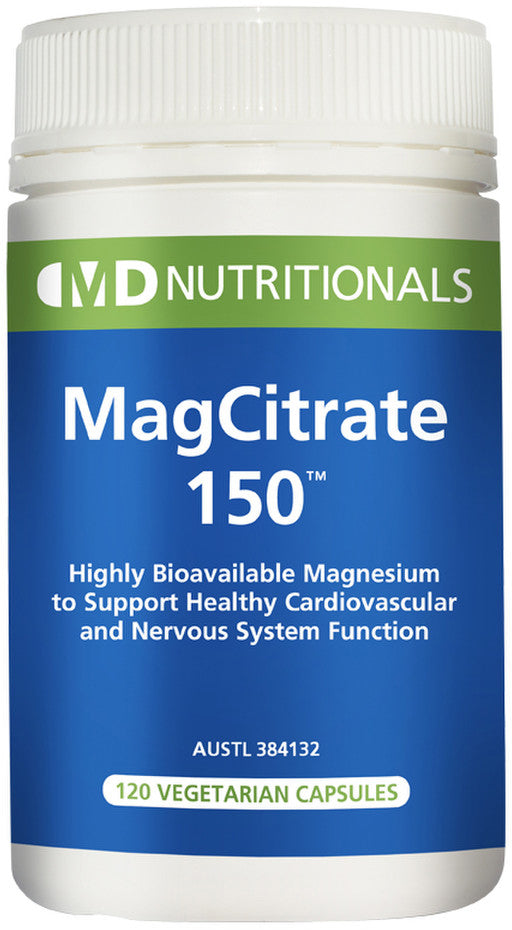MD Nutritionals MagCitrate 150, 120 Vegetarian Capsules