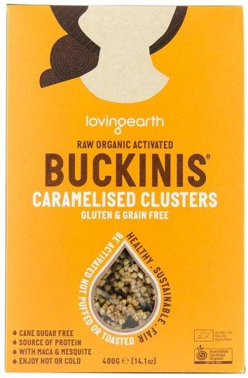 Loving Earth Raw Organic Buckinis - Caramelised Clusters G/F 400g by Loving Earth - Health Co