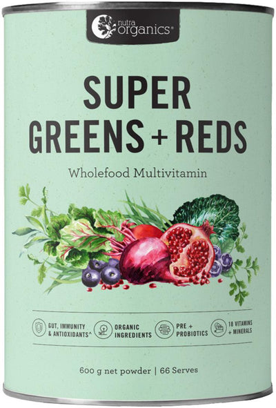 Nutra Organics Organic Super Greens + Reds (Wholefood Multivitamin) - Health Co