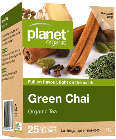 Planet Organic Green Chai Herbal Tea - Health Co