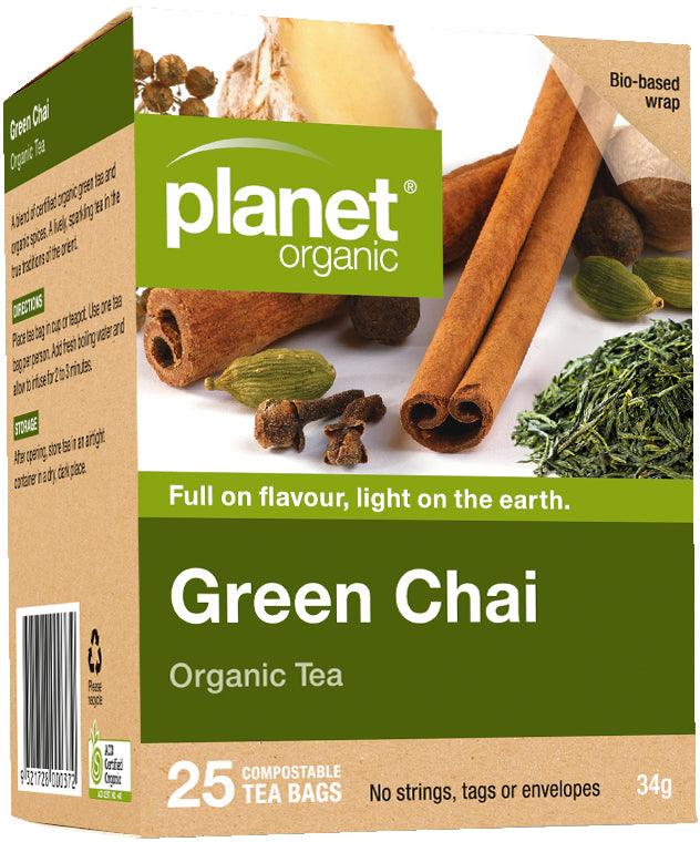 Planet Organic Green Chai Herbal Tea - Health Co
