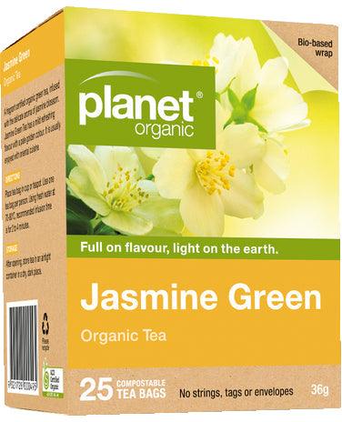 Planet Organic Jasmine Green Herbal Tea - Health Co