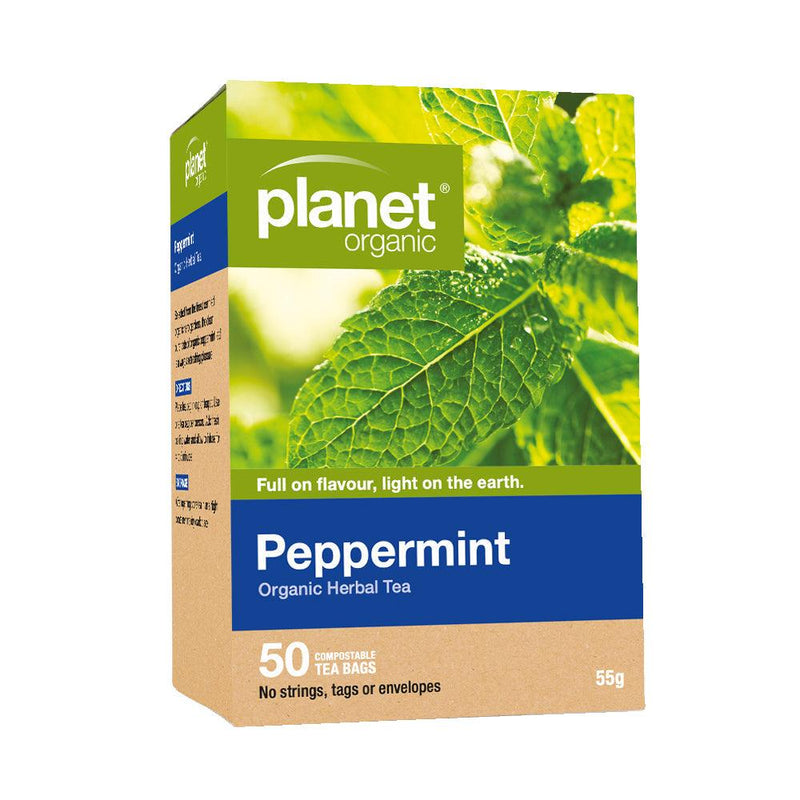 Planet Organic Peppermint Herbal Tea 50 Bags - Health Co