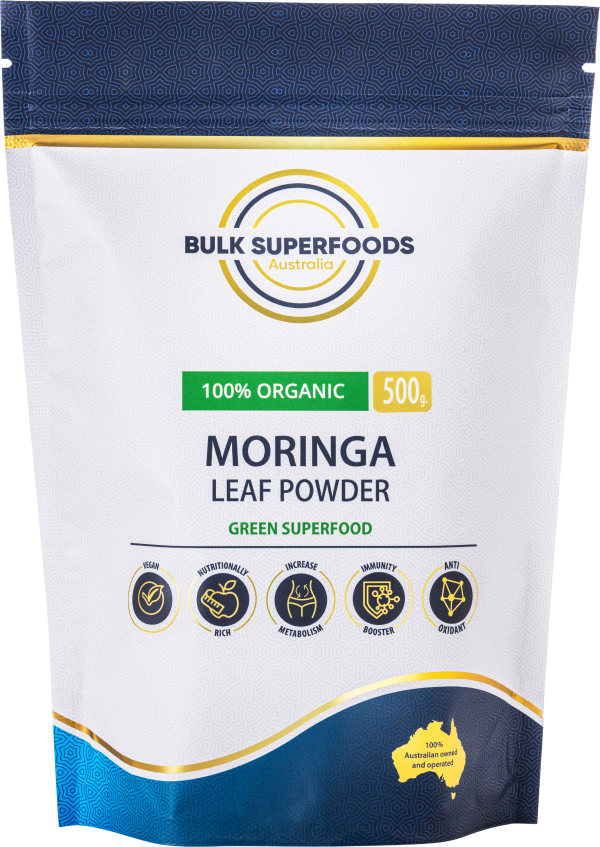Organic Moringa Leaf Powder 500g by Bulk Super Foods