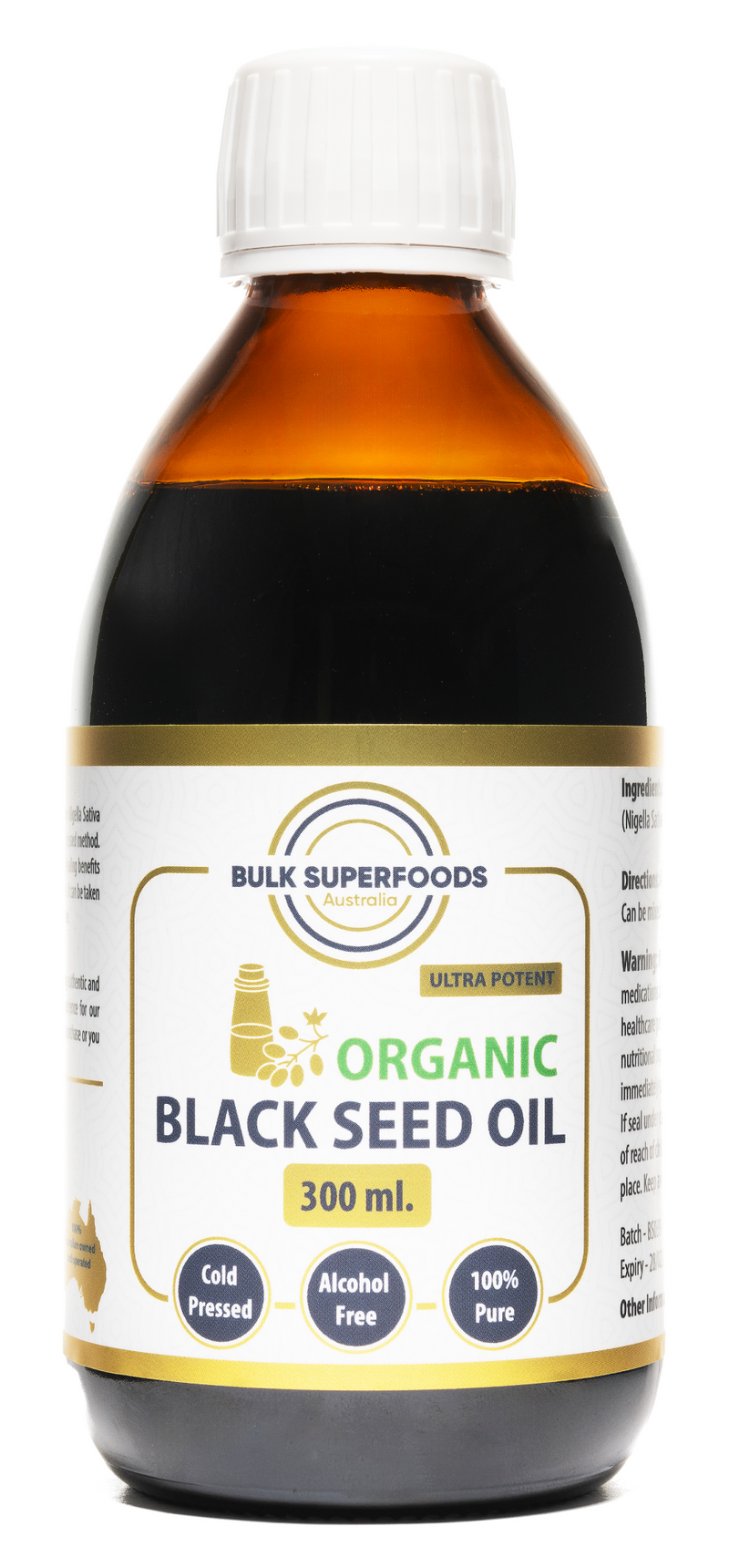 Ultra Potent Black seed Oil 300ml by Bulk Superfoods