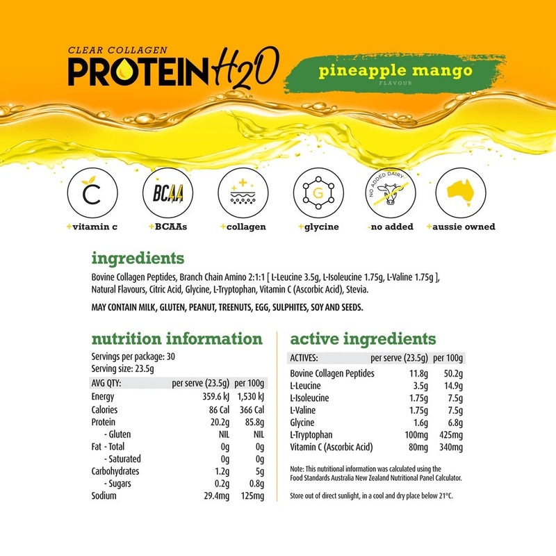 WWN Protein H20 Mango Pineapple 705g