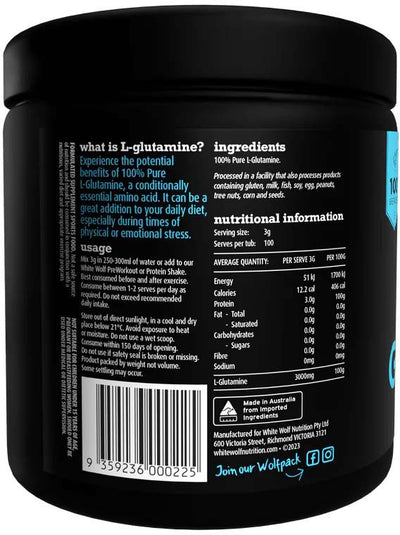 WWN Glutamine 100 serves 300g