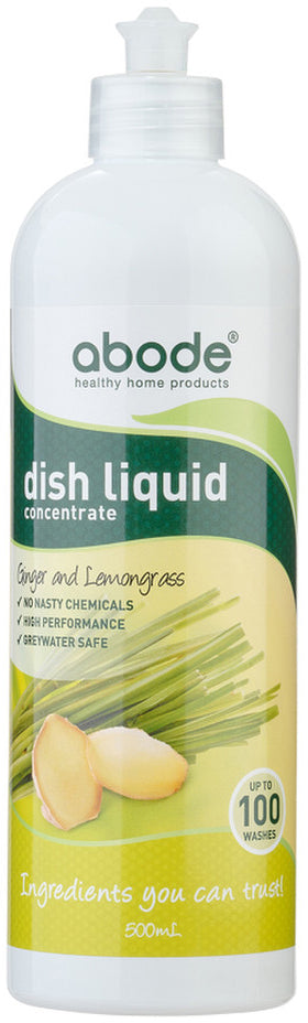 Abode Dish Liquid Concentrate Ginger & Lemongrass 500ml