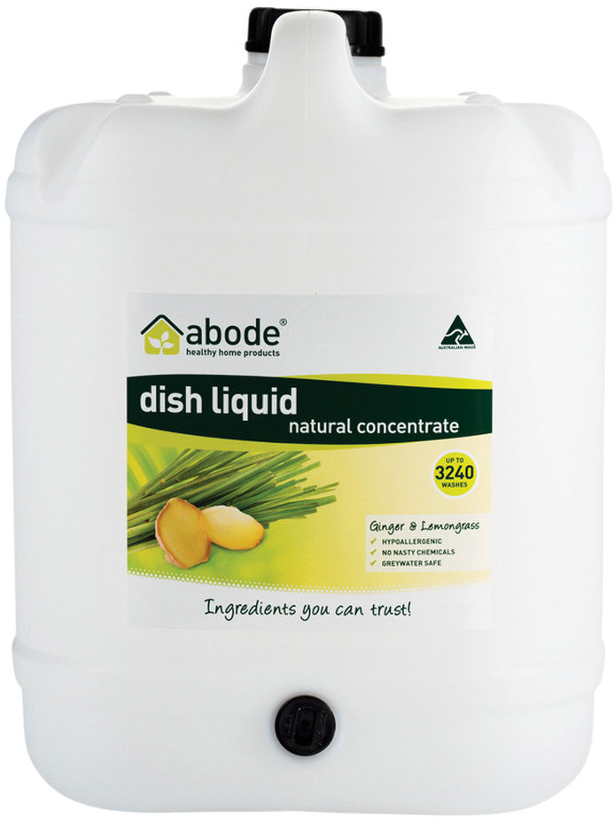Abode Dish Liquid Concentrate Ginger & Lemongrass Drum with Tap 15L