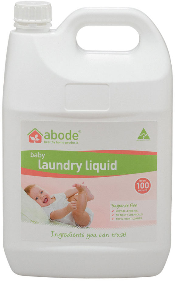 Abode Laundry Liquid (Front & Top Loader) Baby (Fragrance Free) 4L