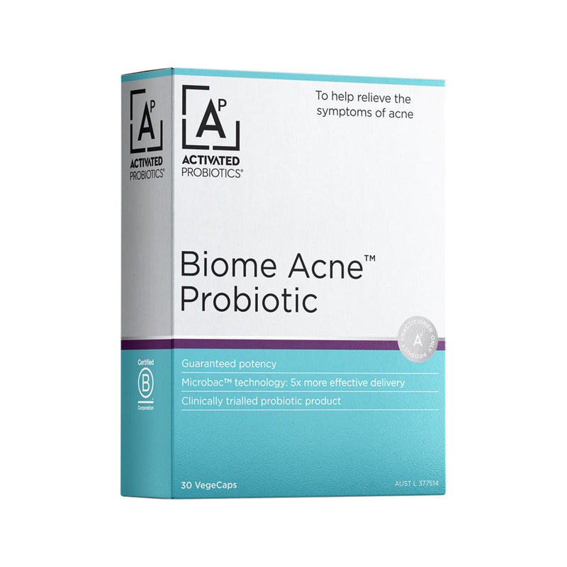 Activated Probiotics Biome Acne Probiotic 30 Veg Capsule
