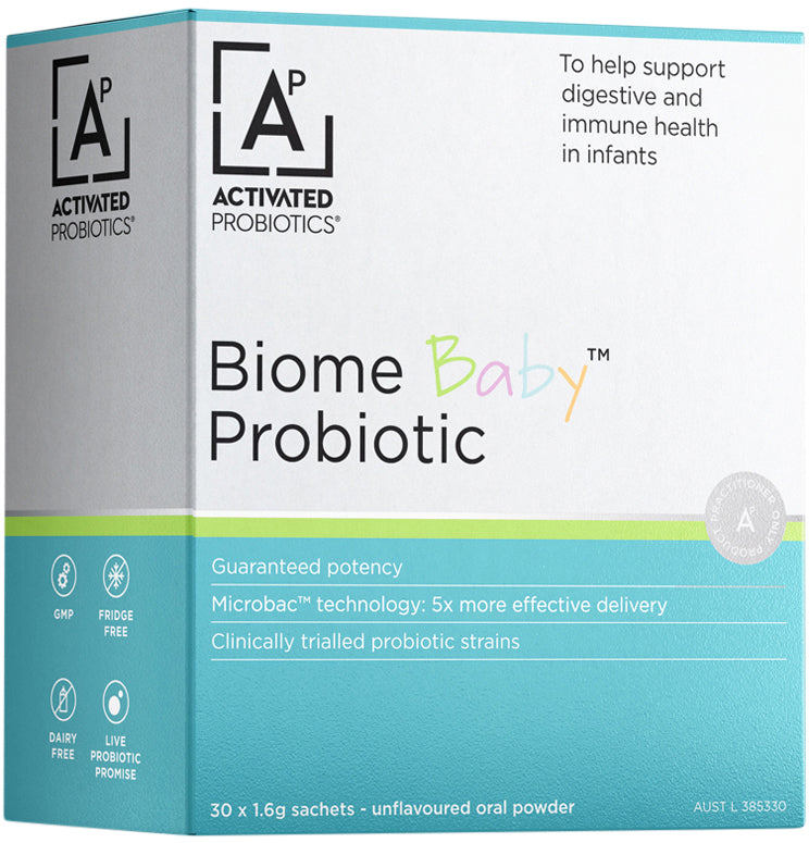 Activated Probiotics Biome Baby Probiotic Unflavoured Sachets 1.6g x 30 Pack