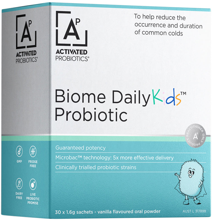 Activated Probiotics Biome Daily Kids Probiotic Vanilla Sachets 1.6g x 30 Pack