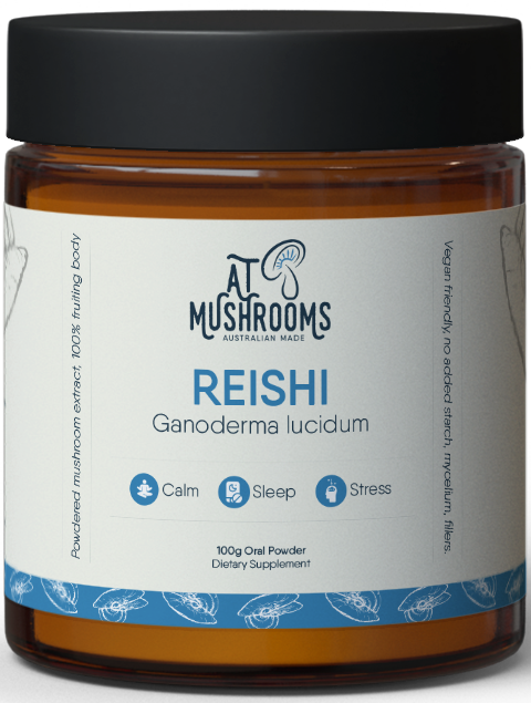 A.T. Mushrooms Reishi Organic Mushroom Powder - Ganoderma Lucidum