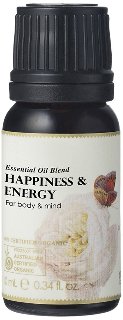 Ausganica Organic Essential Oil Blend Happiness & Energy (For Body & Mind) 10ml