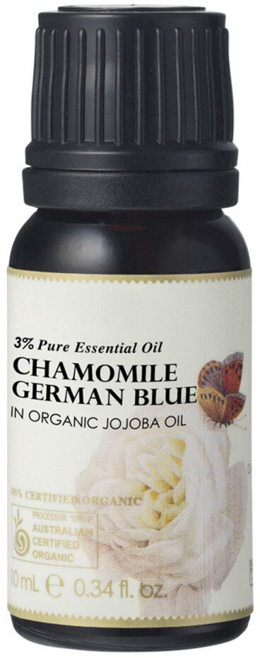 Ausganica Organic Essential Oil Dilution Chamomile German Blue 3% In Jojoba 10ml