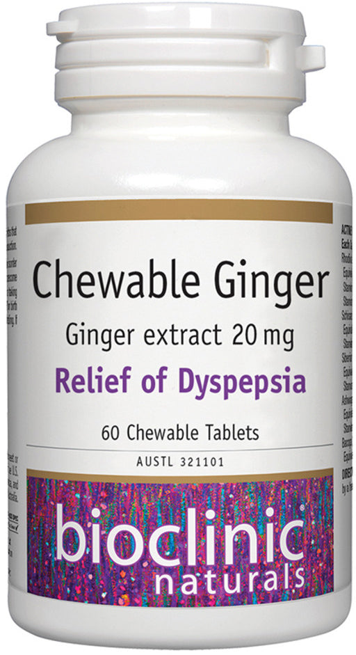Bioclinic Naturals Chewable Ginger 60t
