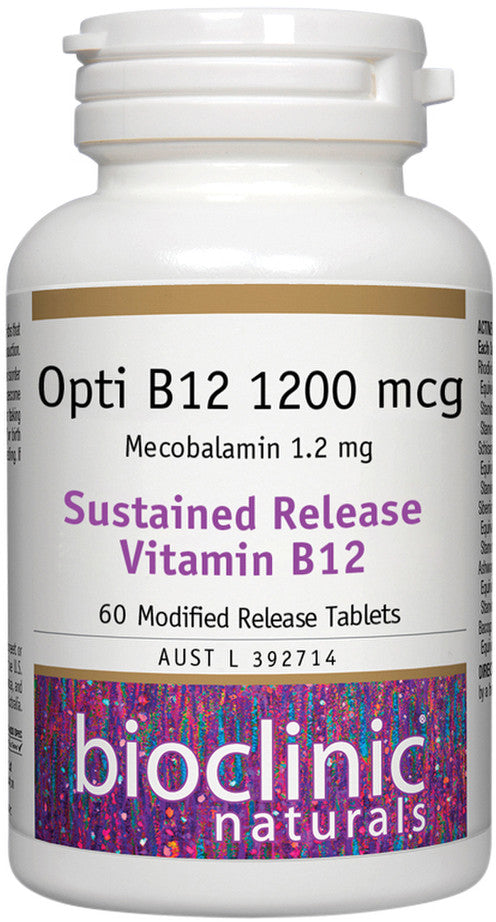 Bioclinic Naturals Opti B12 1200mcg (Sustained Release) 60t