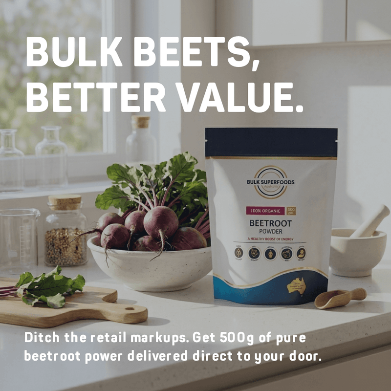 Organic Beetroot Powder 500G by Bulk Superfoods – Health Co