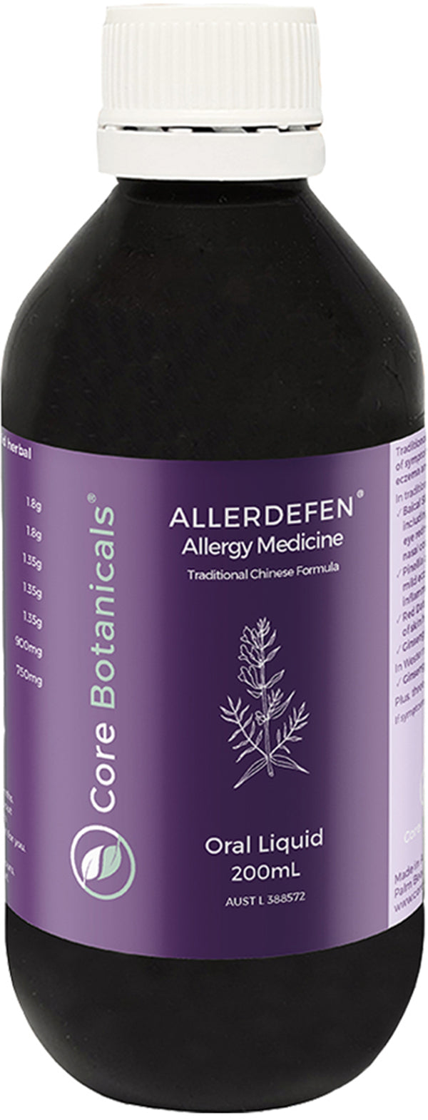 Core Botanicals Allerdefen Allergy Medicine 200ml