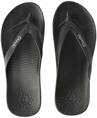 Cheeki Arch Support Thongs Black Womens Size
