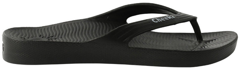 Cheeki Arch Support Thongs Black Mens Size
