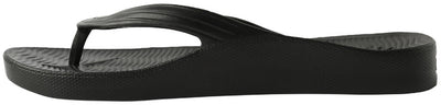 Cheeki Arch Support Thongs Black Womens Size