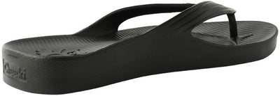 Cheeki Arch Support Thongs Black Womens Size
