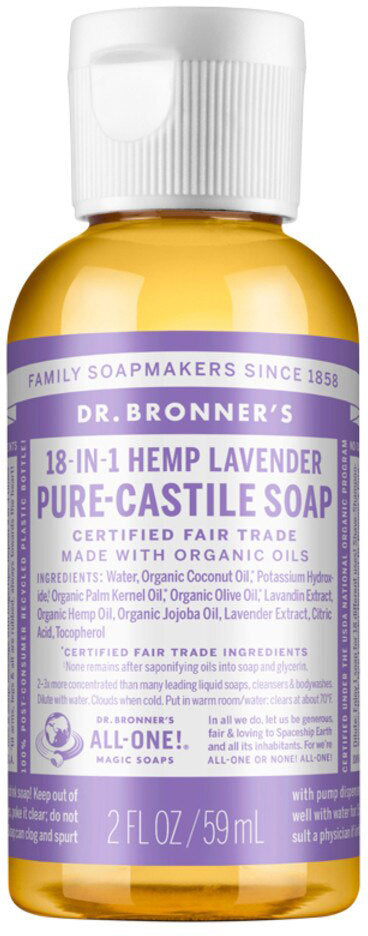 Dr. Bronner's Pure-Castile Soap Liquid (Hemp 18-in-1) 59ml