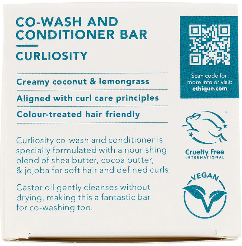 Ethique Bar Co-Wash and Conditioner Curliosity (Cares For Curly Hair) 110g