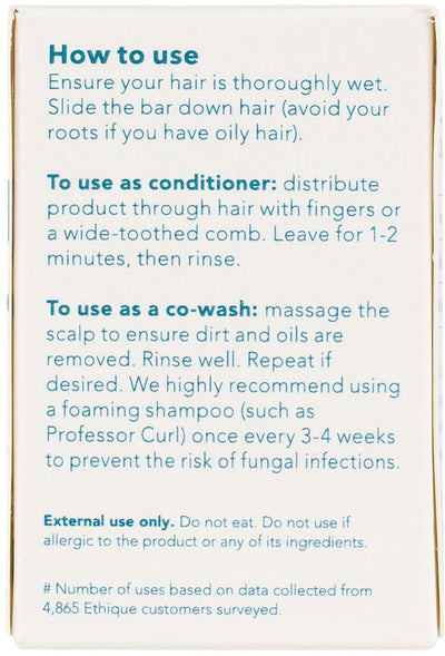 Ethique Bar Co-Wash and Conditioner Curliosity (Cares For Curly Hair) 110g