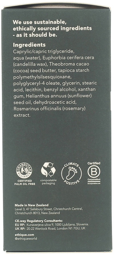 Ethique Body Cream Stick Nourishing Solid Unscented 100g