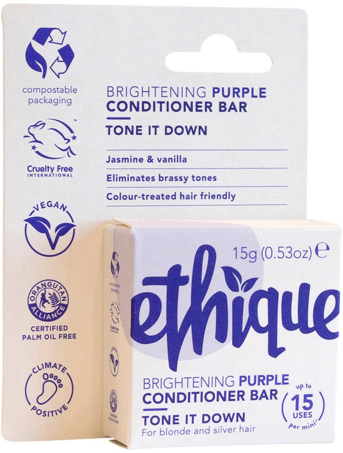 Ethique Bar Conditioner Brightening Purple Tone It Down (For Blonde and Silver Hair) 15g