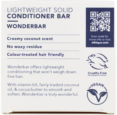 Ethique Bar Conditioner Lightweight Solid Wonderbar (For Oily To Balanced Hair) 60g