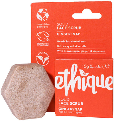 Ethique Bar Face Scrub Solid Gingersnap (For All Skin Types) 15g