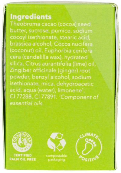 Ethique Body Scrub Bar Exfoliating Solid Lime & Ginger (For All Skin Types) 110g