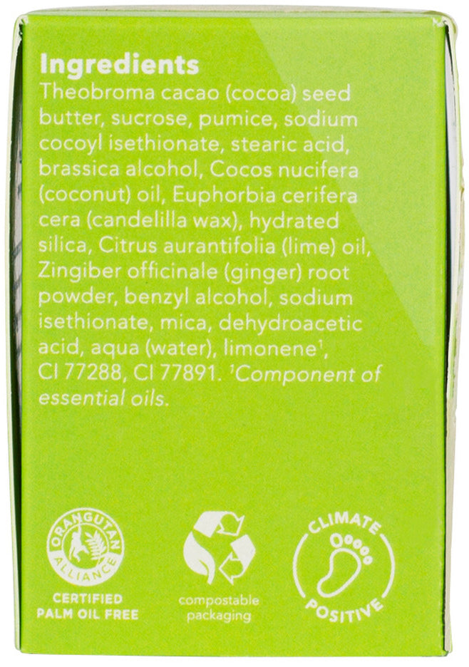 Ethique Body Scrub Bar Exfoliating Solid Lime & Ginger (For All Skin Types) 110g