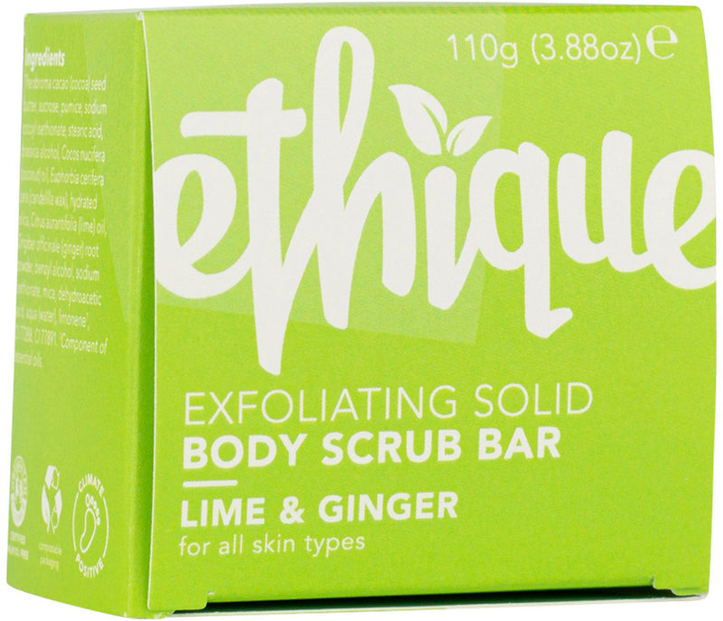 Ethique Body Scrub Bar Exfoliating Solid Lime & Ginger (For All Skin Types) 110g