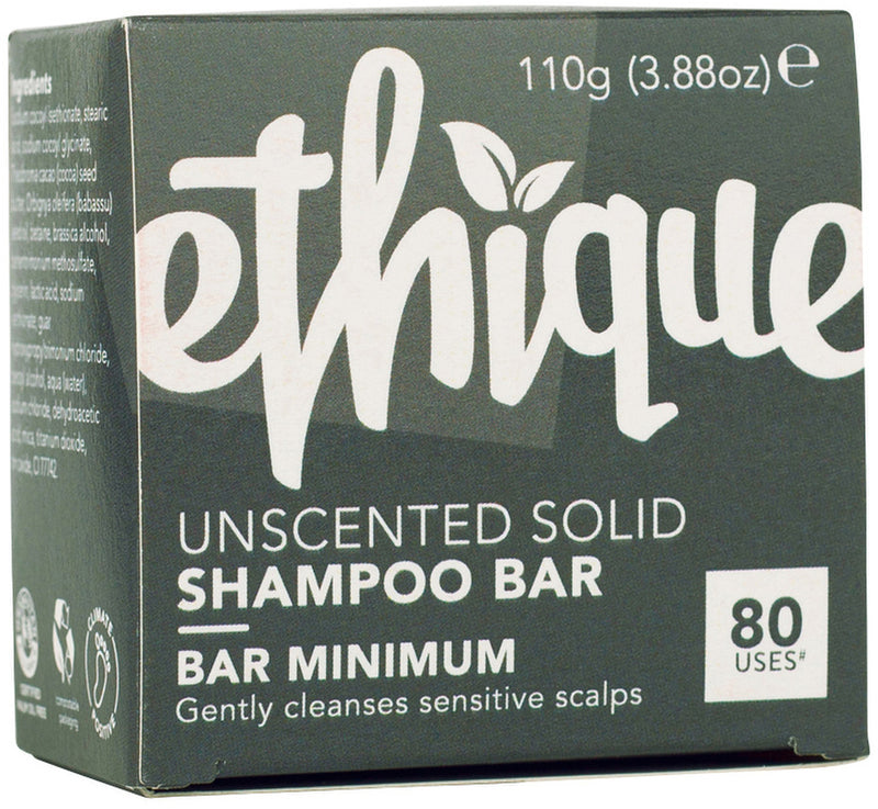Ethique Bar Shampoo Solid Bar Minimum (Gently Cleanses Sensitive Scalps) Unscented 110g