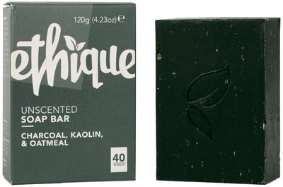 Ethique Bar Soap Charcoal, Kaolin & Oatmeal Unscented 120g