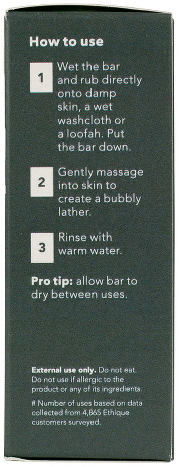 Ethique Bar Soap Charcoal, Kaolin & Oatmeal Unscented 120g