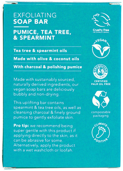 Ethique Bar Soap Exfoliating Pumice, Tea Tree & Spearmint 120g