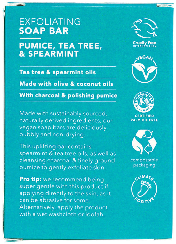 Ethique Bar Soap Exfoliating Pumice, Tea Tree & Spearmint 120g